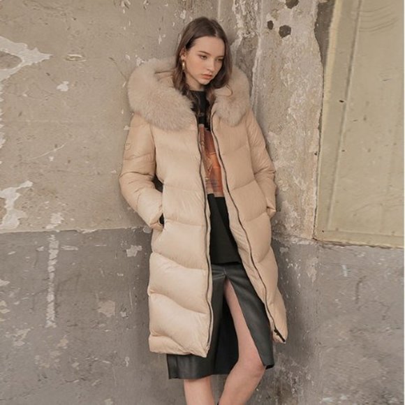 On&On Grey Long Puffer coat (XS) - Picture 5 of 6